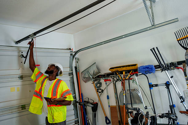 Professional Garage Door Panel Replacement technician working in Clearfield County County, PA